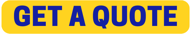 A rectangular yellow button with rounded corners featuring bold blue uppercase text that reads “GET A QUOTE.”
