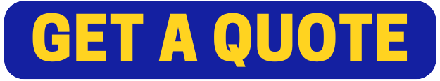 A bold rectangular button with rounded corners. The background is dark blue, and the text "GET A QUOTE" is centered in all-caps, bright yellow font.